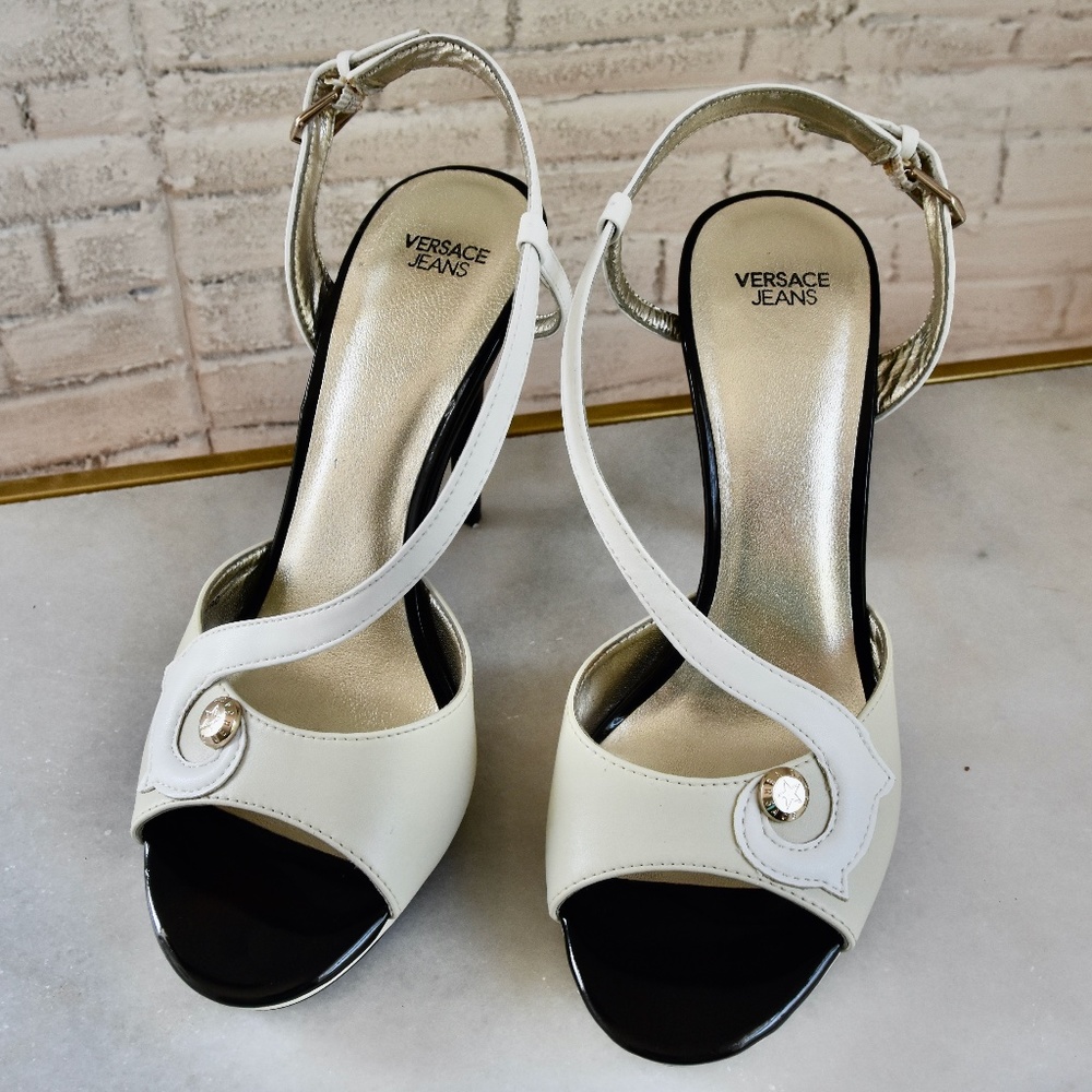 Versace Jeans Couture Heels White/Cream/Black